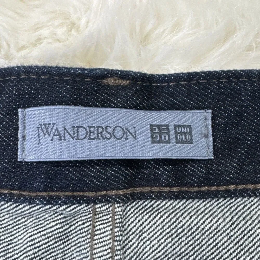 JW Anderson x Uniqlo Straight Jeans Women 26x31 (29x30.75) Blue Denim Collab JWA - Picture 4 of 12